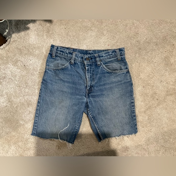 VINTAGE ORANGE TAB Levis’s Shorts - Picture 2 of 12